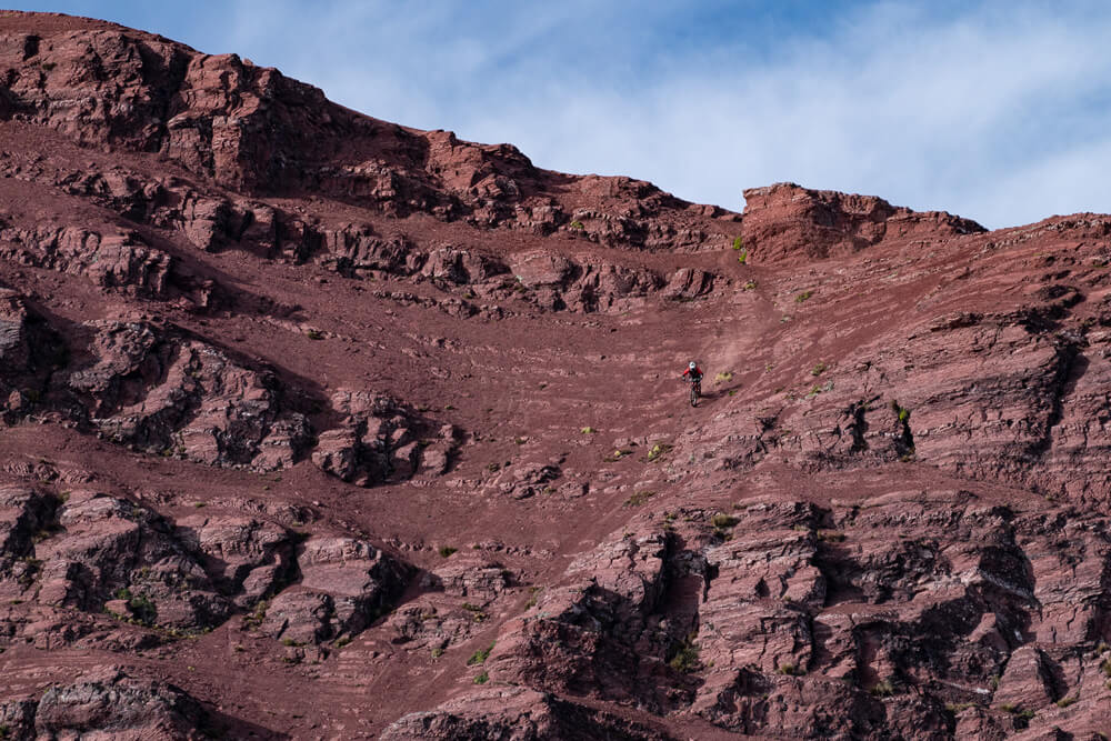Peruvian red mountain bike